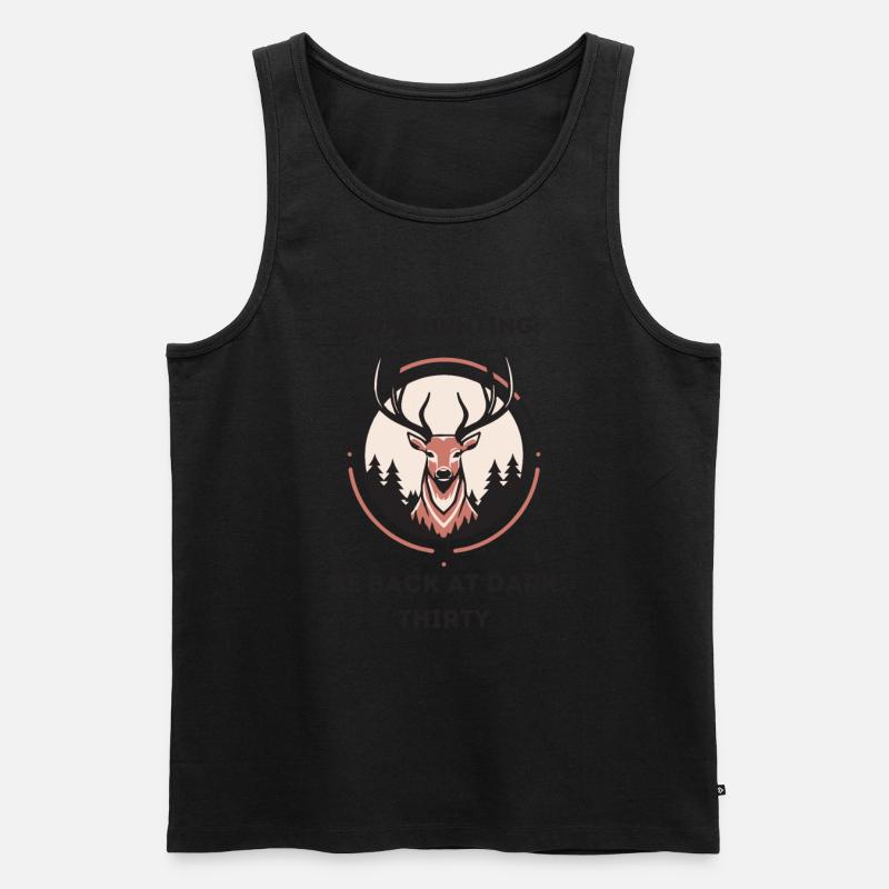 Hirschjäger Einzigartige Jagd - Männer Premium Bio Tank Top - Schwarz