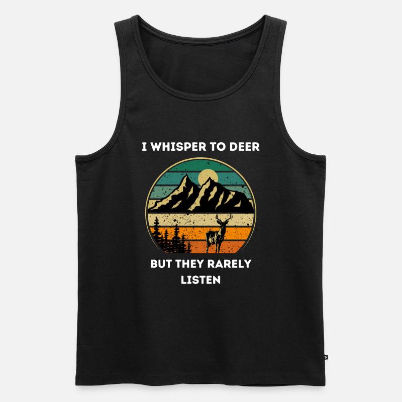Hirschjäger Einzigartige Jagd - Männer Premium Bio Tank Top - Schwarz