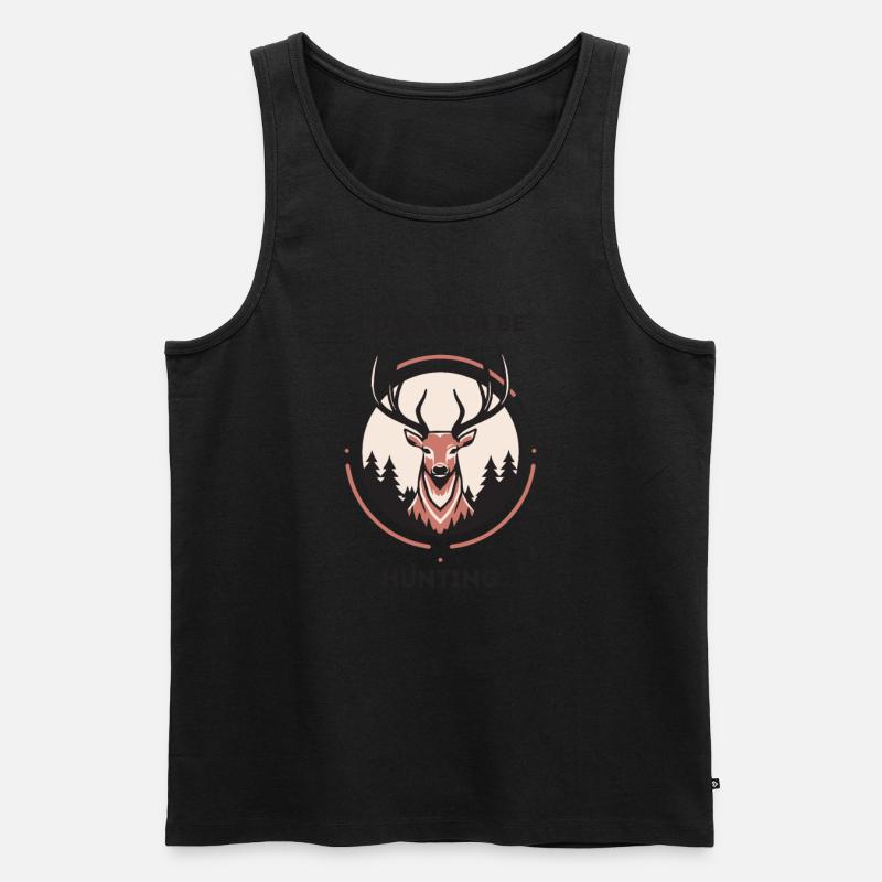 Hirschjäger Einzigartige Jagd - Männer Premium Bio Tank Top - Schwarz