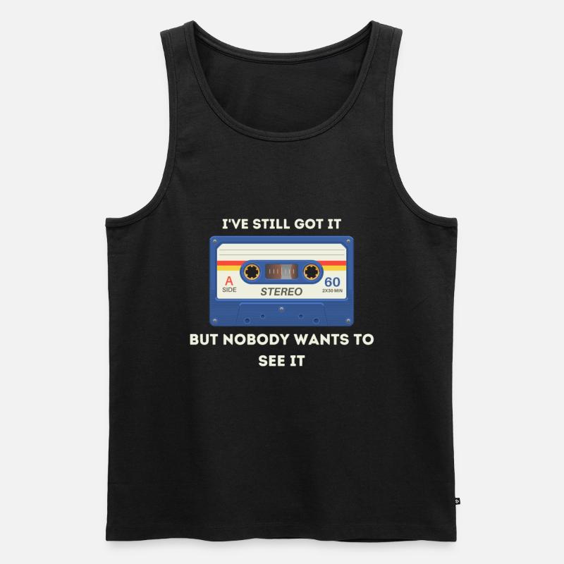 Retro -Sarcastic - Männer Premium Bio Tank Top - Schwarz