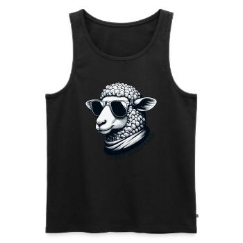 Sheep Whisperer Sheep - Men's Premium Organic Tank Top - black - Front - Michal (187cm)