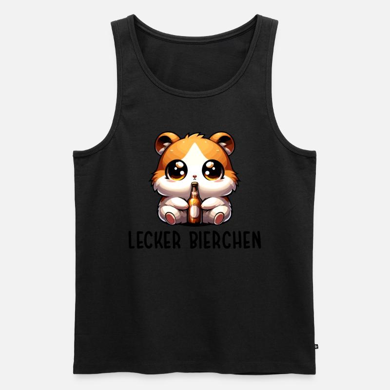 LECKER BIERCHEN Sad Hamster Meme - Männer Premium Bio Tank Top - Schwarz