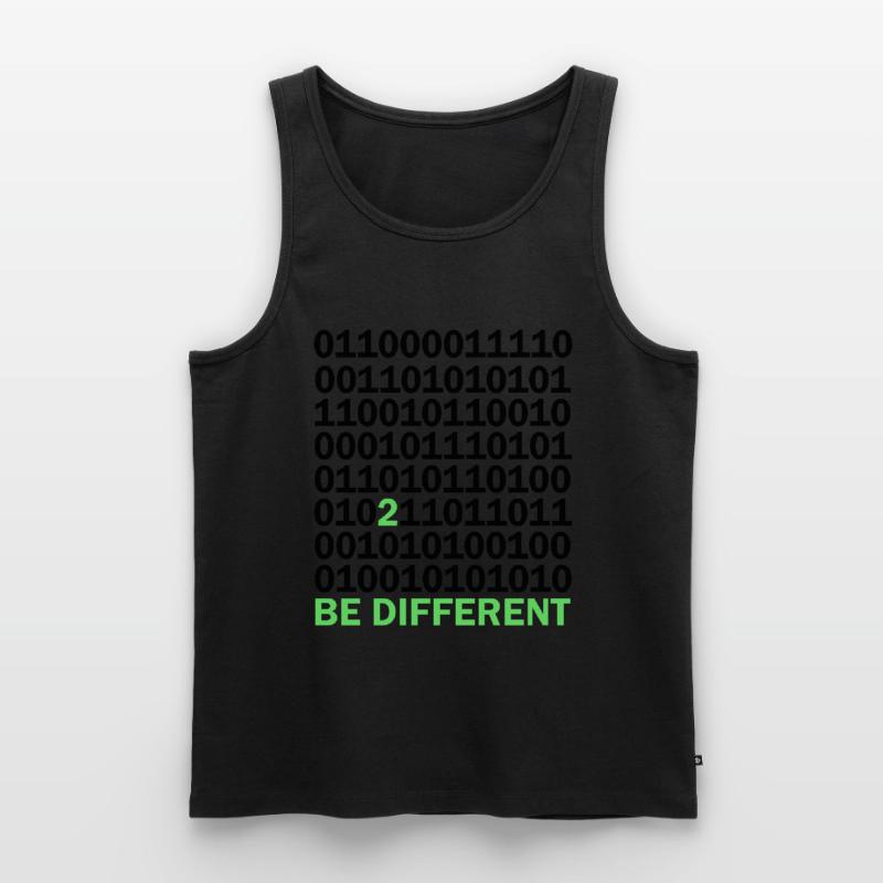 Cadeau Be Different Binary Code Nerd Débardeur bio Premium Homme