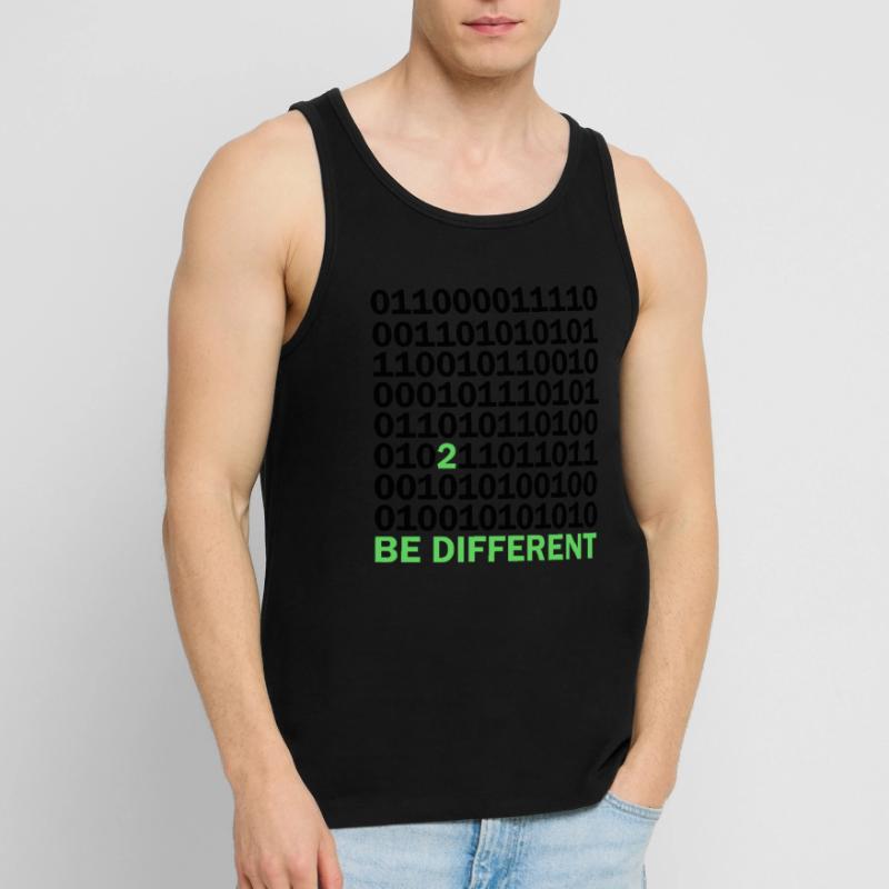 Cadeau Be Different Binary Code Nerd Débardeur bio Premium Homme
