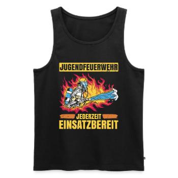 Jugendfeuerwehr Jederzeit Einsatzbereit Jugendfeue - Männer Premium Bio Tank Top - Schwarz - Vorne - Michal (187cm)