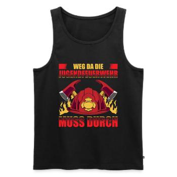 Weg Da Die Jugendfeuerwehr Muss Durch - Männer Premium Bio Tank Top - Schwarz - Vorne - Michal (187cm)