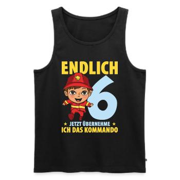 Endlich 6 Jetzt Übernehme Ich Das Kommando - Männer Premium Bio Tank Top - Schwarz - Vorne - AI Model Male 178 light (178cm)