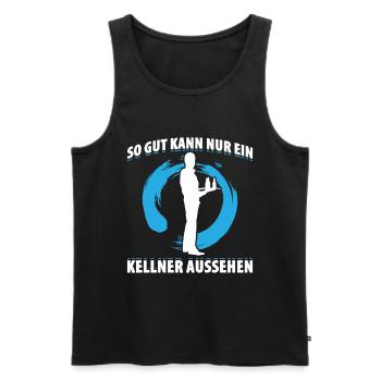 So Gut Kann Nur Ein Kellner Aussehen - Männer Premium Bio Tank Top - Schwarz - Vorne - Michal (187cm)