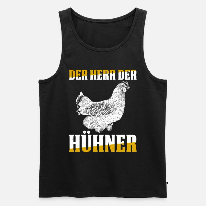 Der Herr Der Hühner Geschenk - Männer Premium Bio Tank Top - Schwarz