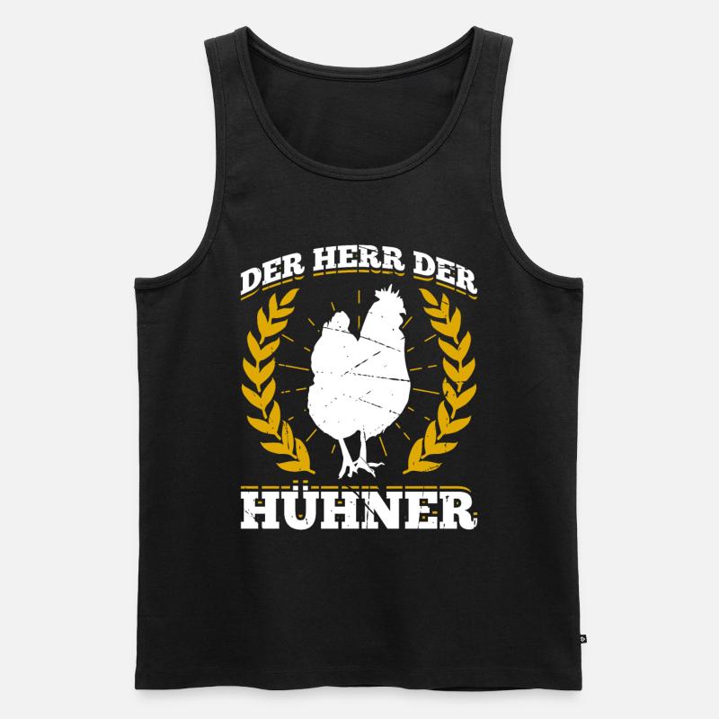 Der Herr Der Hühner Geschenk - Männer Premium Bio Tank Top - Schwarz