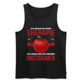 Ich Brauche Keine Therapie Ich Muss Nur Zu Meinen - Männer Premium Bio Tank Top - Schwarz - Vorne - AI Model Male 178 light (178cm)