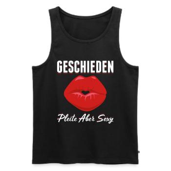 Geschieden, Pleite Aber Sexy Geschenk - Männer Premium Bio Tank Top - Schwarz - Vorne - Michal (187cm)