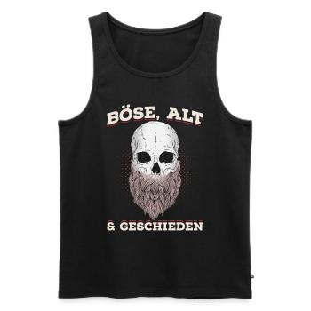 Böse, Alt & Geschieden Geschenk - Männer Premium Bio Tank Top - Schwarz - Vorne - Michal (187cm)