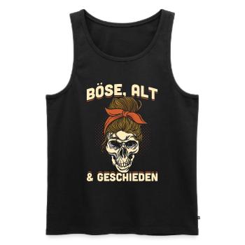 Böse, Alt & Geschieden Geschenk - Männer Premium Bio Tank Top - Schwarz - Vorne - Michal (187cm)