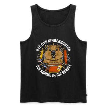 Bye Bye Kindergarten Ich Komme In Die Schule - Männer Premium Bio Tank Top - Schwarz - Vorne - Michal (187cm)