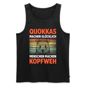 Quokkas Machen Glücklich Menschen Machen Kopfweh - Männer Premium Bio Tank Top - Schwarz - Vorne - AI Model Male 178 light (178cm)