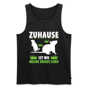 Zuhause Ist Wo Meine Degus Sind Geschenk - Männer Premium Bio Tank Top - Schwarz - Vorne - Michal (187cm)