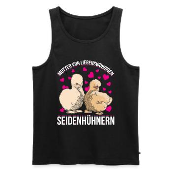 Mutter Von Liebenswürdigen Seidenhühnern - Männer Premium Bio Tank Top - Schwarz - Vorne - Michal (187cm)
