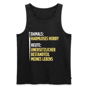 Nähen Geschenk Näherin lustiger Spruch Nähmaschine - Männer Premium Bio Tank Top - Schwarz - Vorne - Michal (187cm)