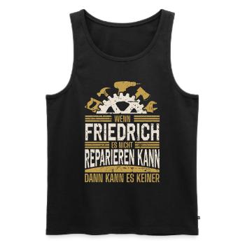 Friedrich Name Geschenk Geburtstag - Männer Premium Bio Tank Top - Schwarz - Vorne - Michal (187cm)