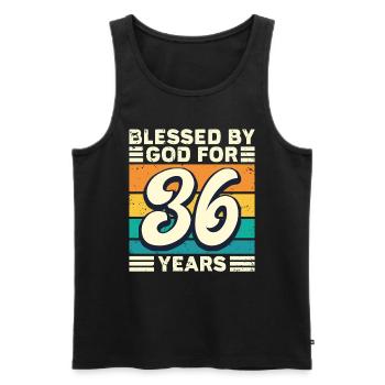 36 Birthday Gift Years Funny Saying - Men's Premium Organic Tank Top - black - Front - Michal (187cm)