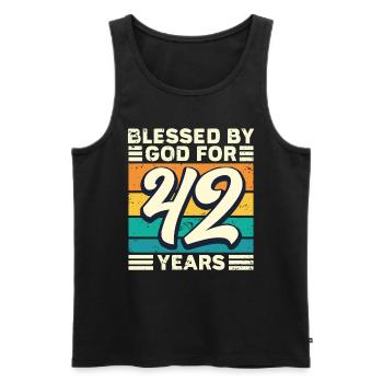 46 Birthday Gift Years Funny Saying - Men's Premium Organic Tank Top - black - Front - Michal (187cm)