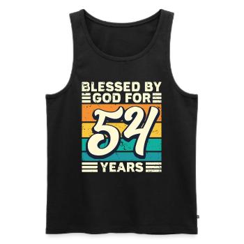 54 Birthday Gift Years Funny Saying - Men's Premium Organic Tank Top - black - Front - Michal (187cm)