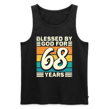 68 Birthday Gift Years Funny Saying - Men's Premium Organic Tank Top - black - Front - Michal (187cm)