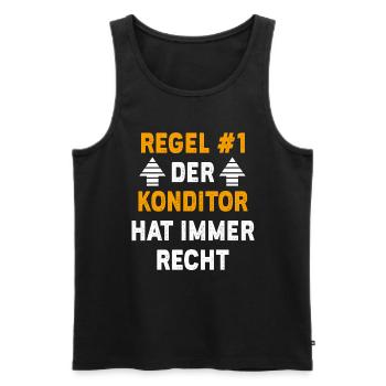 Konditor Geschenk Geburtstag Spruch - Männer Premium Bio Tank Top - Schwarz - Vorne - Michal (187cm)