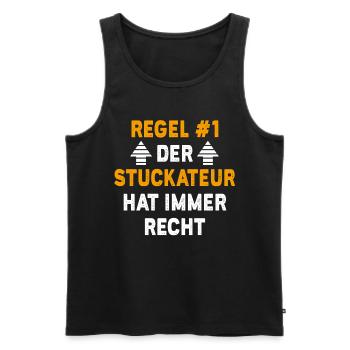 Stuckateur Geschenk Geburtstag Spruch - Männer Premium Bio Tank Top - Schwarz - Vorne - Michal (187cm)