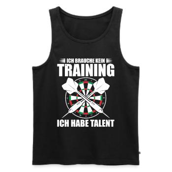 Ich Brauche Kein Training Ich Habe Talent - Männer Premium Bio Tank Top - Schwarz - Vorne - Michal (187cm)