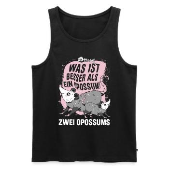 Was ist besser als ein Opossum? Zwei Opossums - Männer Premium Bio Tank Top - Schwarz - Vorne - Michal (187cm)