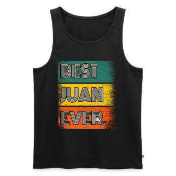 Juan Name Gift Quote Funny - Men's Premium Organic Tank Top - black - Front - AI Model Male 178 light (178cm)