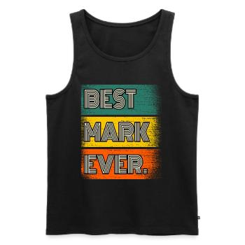 Mark Name Gift Quote Funny - Men's Premium Organic Tank Top - black - Front - AI Model Male 178 light (178cm)