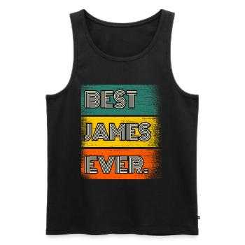 James Name Geschenk Spruch Lustig - Männer Premium Bio Tank Top - Schwarz - Vorne - Michal (187cm)