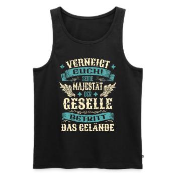 Geselle Geschenk Lustige Sprüche - Männer Premium Bio Tank Top - Schwarz - Vorne - Michal (187cm)