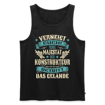 Konstrukteur Geschenk Lustige Sprüche - Männer Premium Bio Tank Top - Schwarz - Vorne - Michal (187cm)