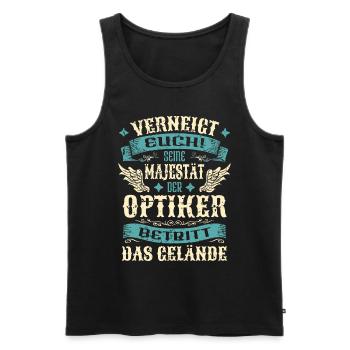 Optiker Geschenk Lustige Sprüche - Männer Premium Bio Tank Top - Schwarz - Vorne - Michal (187cm)