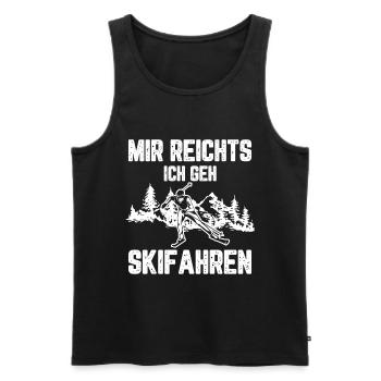 Mir Reichts Ich Geh Skifahren Skilangläufer Skater - Männer Premium Bio Tank Top - Schwarz - Vorne - Michal (187cm)