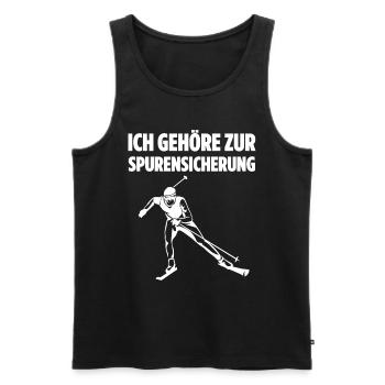 Ich Gehöre Zur Spurensicherung Skilangläufer Skate - Männer Premium Bio Tank Top - Schwarz - Vorne - Michal (187cm)