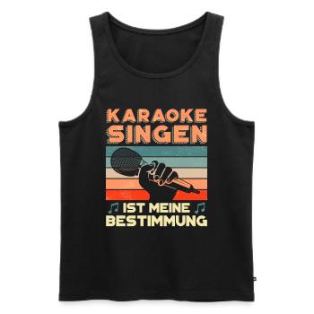 Karaoke Singen Für Lustige Karaoke Sängerin Karaok - Männer Premium Bio Tank Top - Schwarz - Vorne - Michal (187cm)
