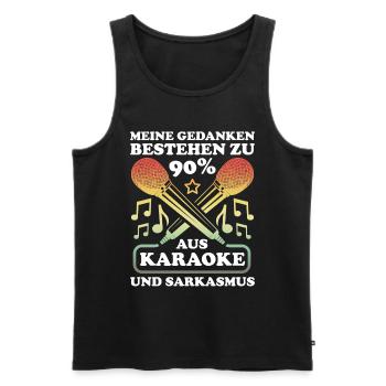 Karaoke Singen Für Lustige Karaoke Sängerin Karaok - Männer Premium Bio Tank Top - Schwarz - Vorne - Michal (187cm)