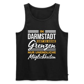 In Darmstadt Gibt Es Keine Grenzen Unendliche Mögl - Männer Premium Bio Tank Top - Schwarz - Vorne - Michal (187cm)