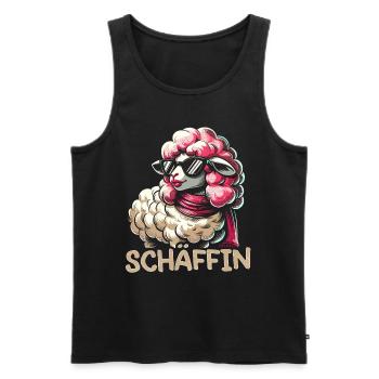 Chef Chefin Schaf Geschenk Schäfin Spruch - Männer Premium Bio Tank Top - Schwarz - Vorne - Michal (187cm)