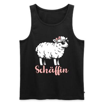 Chef Chefin Schaf Geschenk Schäfin Spruch - Männer Premium Bio Tank Top - Schwarz - Vorne - Michal (187cm)