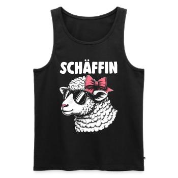 Chef Chefin Schaf Geschenk Schäfin Spruch - Männer Premium Bio Tank Top - Schwarz - Vorne - Michal (187cm)