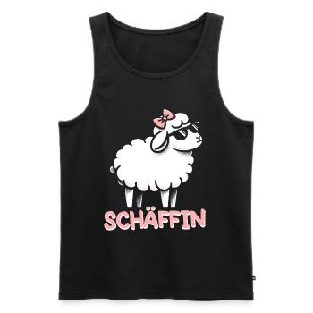 Chef Chefin Schaf Geschenk Schäfin Spruch - Männer Premium Bio Tank Top - Schwarz - Vorne - Michal (187cm)