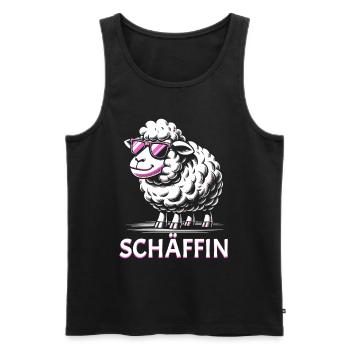 Chef Chefin Schaf Geschenk Schäfin Spruch - Männer Premium Bio Tank Top - Schwarz - Vorne - Michal (187cm)