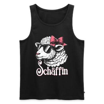 Chef Chefin Schaf Geschenk Schäfin Spruch - Männer Premium Bio Tank Top - Schwarz - Vorne - Michal (187cm)