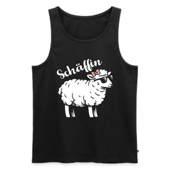 Chef Chefin Schaf Geschenk Schäfin Spruch - Männer Premium Bio Tank Top - Schwarz - Vorne - Michal (187cm)